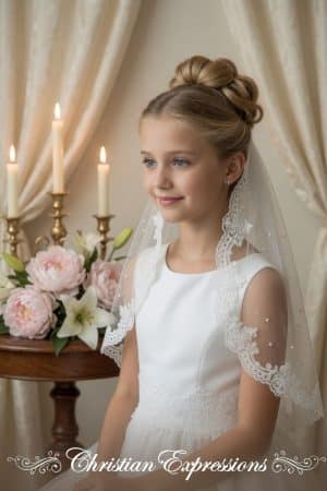 First Communion Lace Mantilla