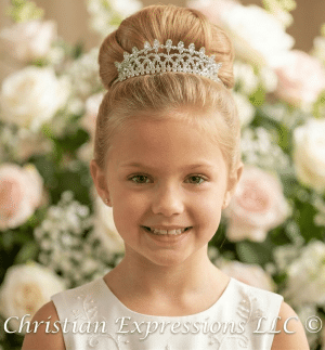First Communion Crystal Crown Tiara