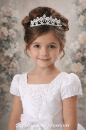 Pearl and Crystals First Communion Crown Tiara T701