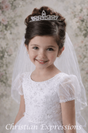 First Communion Crystal Tiara Crown -T702
