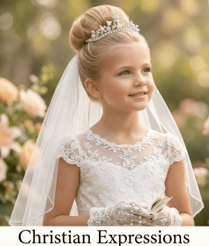 First Communion Tiara Crown with Crystals and Pearl Flowers