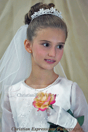 First Communion Veils and Headpieces with Pearls