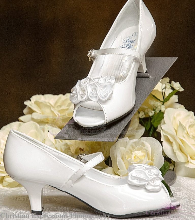 ivory first communion shoes