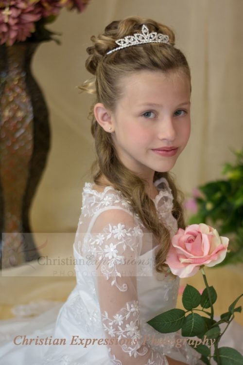 First Communion Crystal Tiara Crown -T702