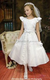first communion dress with split skirt