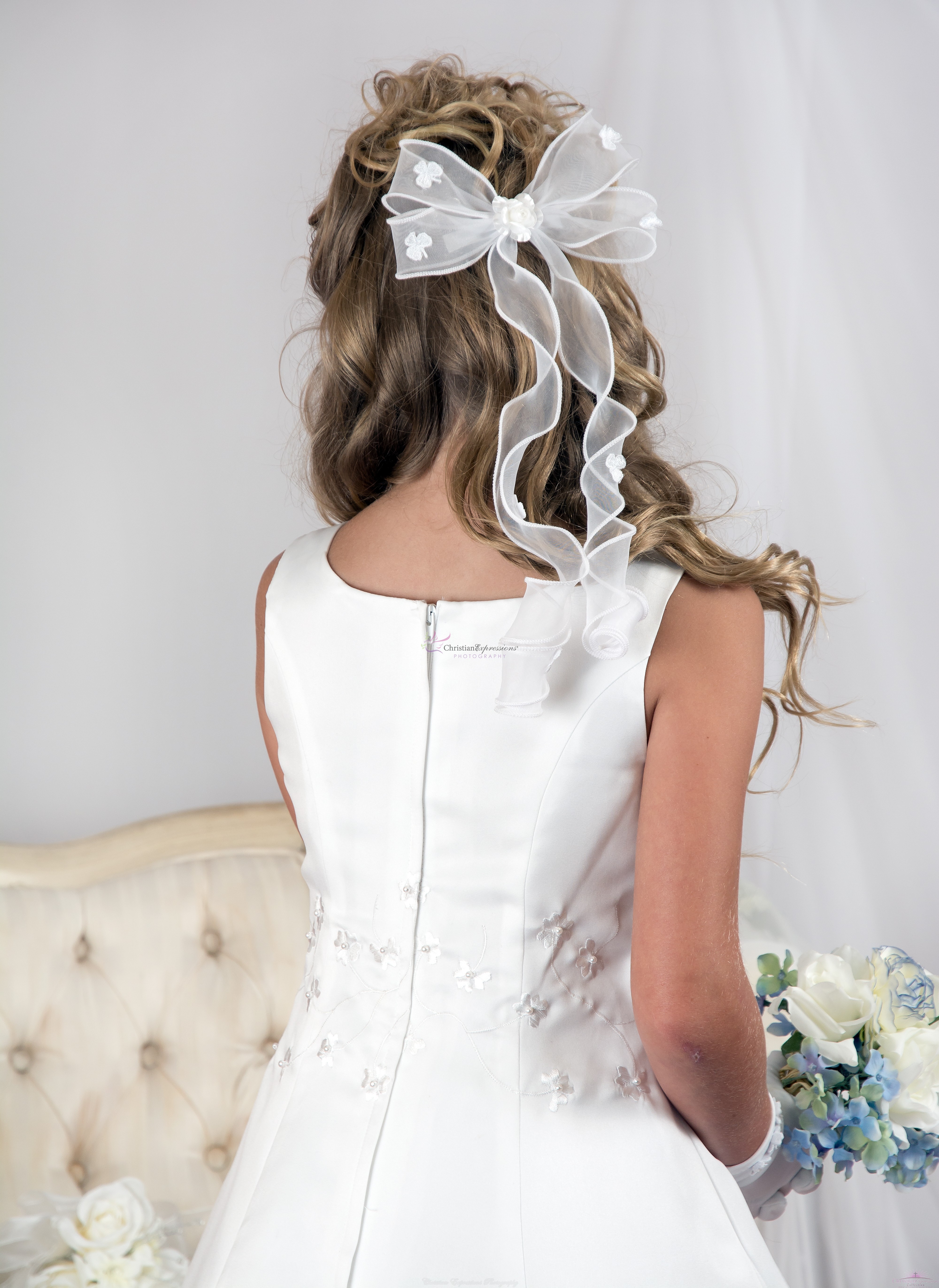 Irish shamrocks First Communion Dress ALine