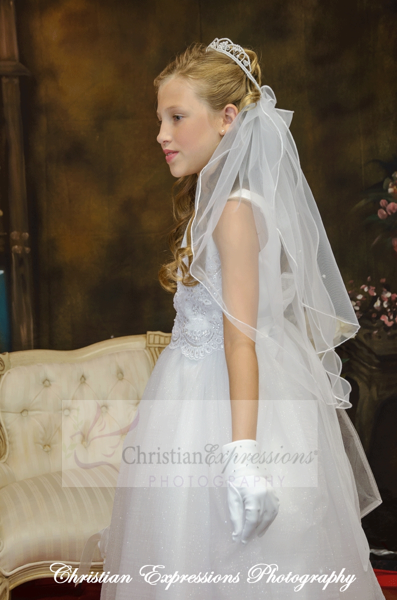 satin and tulle white first communion dresses size 7