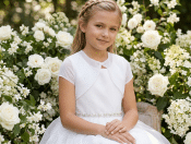 Short Sleeve Organza First Communion  Bolero Jacket