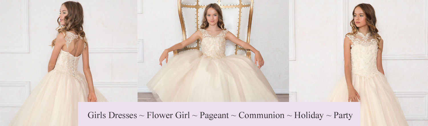 Girls Dresses- Flower Girl - Pageant - Party- Communion