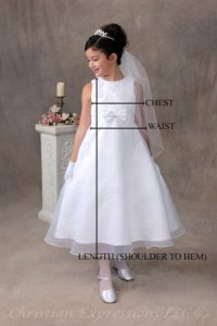 first communion dresses size chart