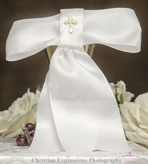 Boys First Communion Armband with Gold Cross