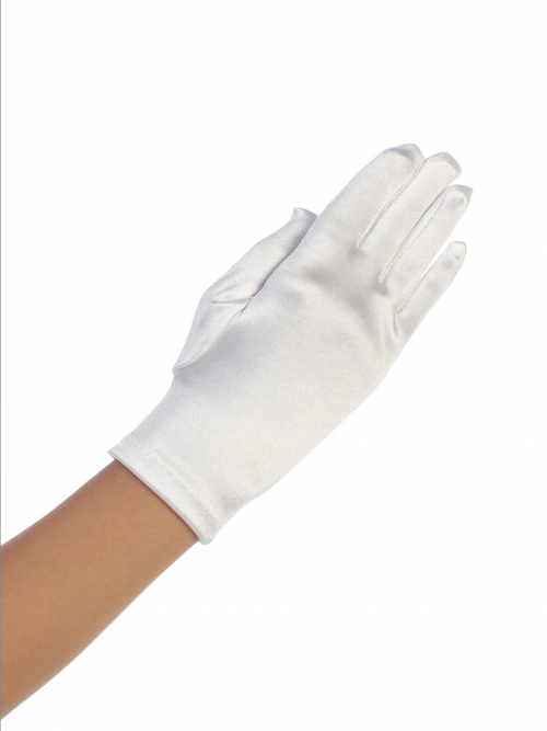 Wrist Length Satin First Communion Gloves