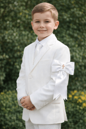 Boys First Communion Armband with Gold Cross
