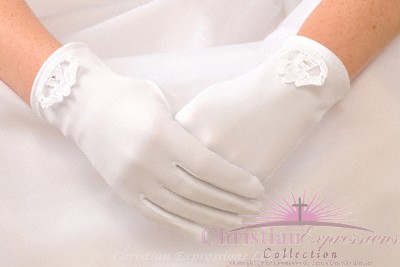 irish claddagh first communion gloves