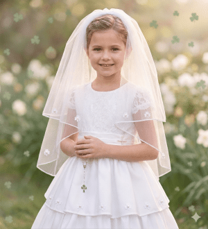 Irish Shamrocks First Communion Veil