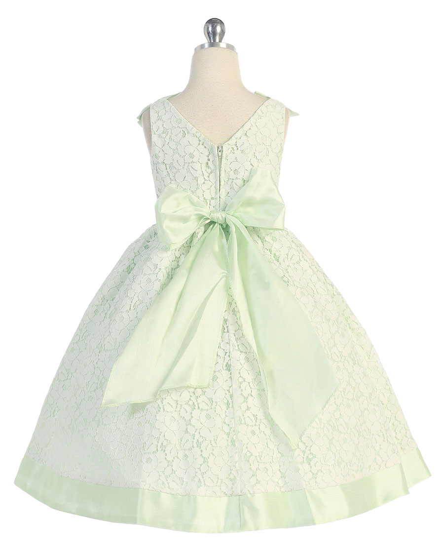 Soft Lace Flower Girl Dress – FirstCommunions.com