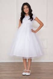 Lace Bodice First Communion Dress Pearl Jewels