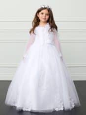 First Communion Dress with Maria Embroidery And Bolero Jacket