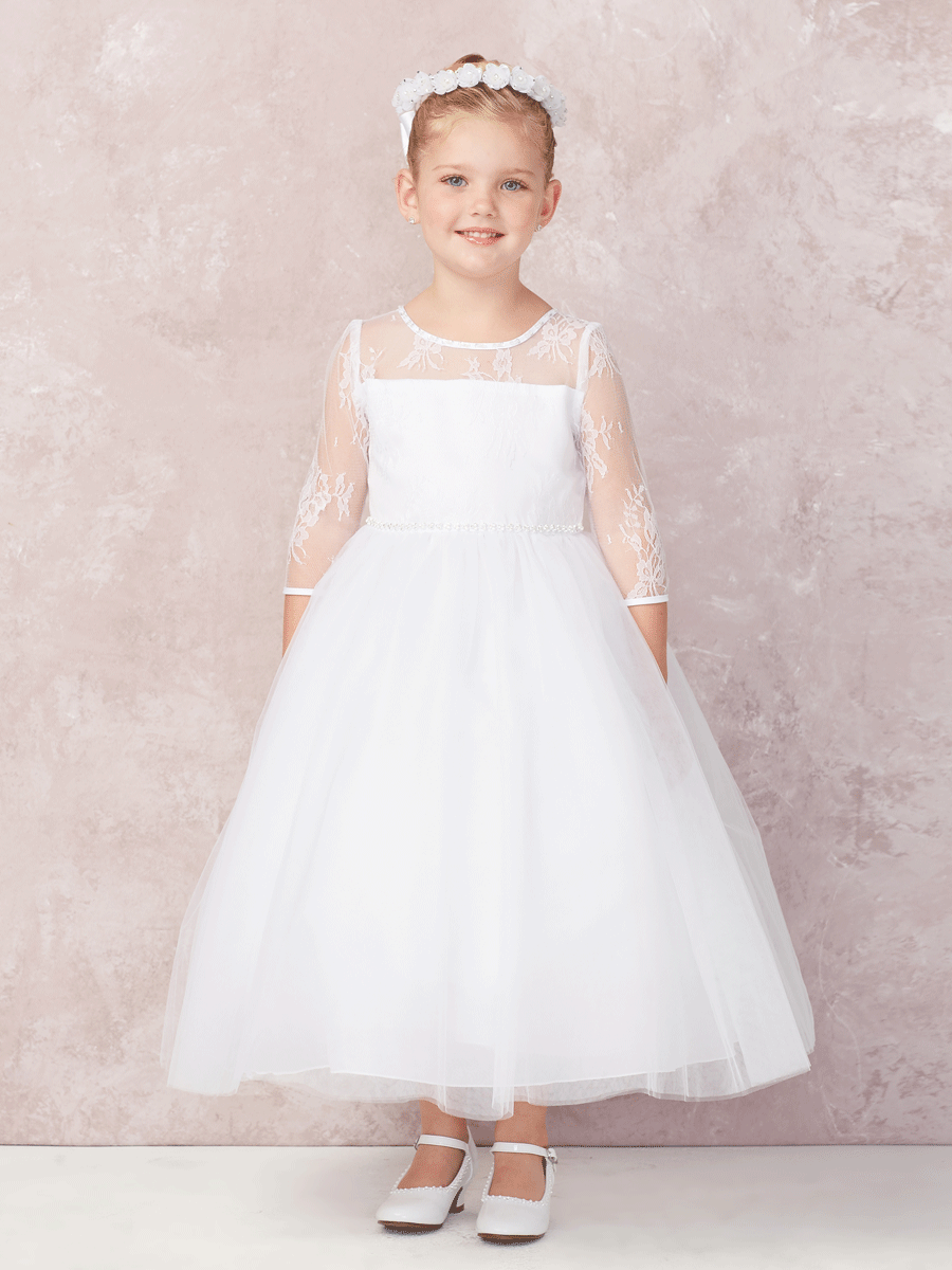 holy communion dress with sleeves