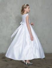 A Line Satin Long Length First Communion Dress