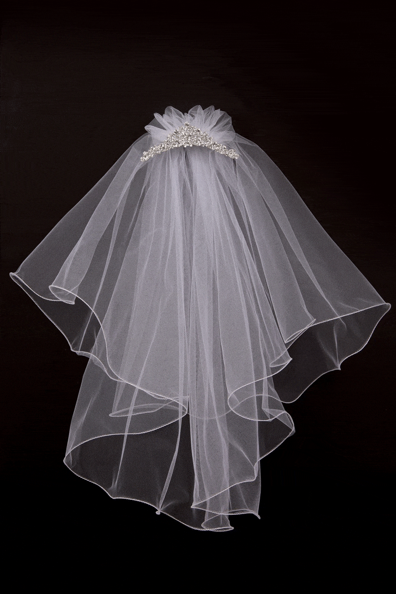 Crystal Tiara First Communion Veil Buy First Communion Veils With 