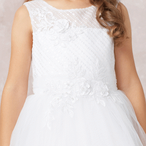 First-Communion-Dress-Diagonal-Embroidery-with-Lace-Accent-close