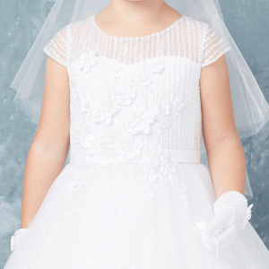 First-Communion-Dress-with-Vertical-Embroidery-and-Lace-Applique-close