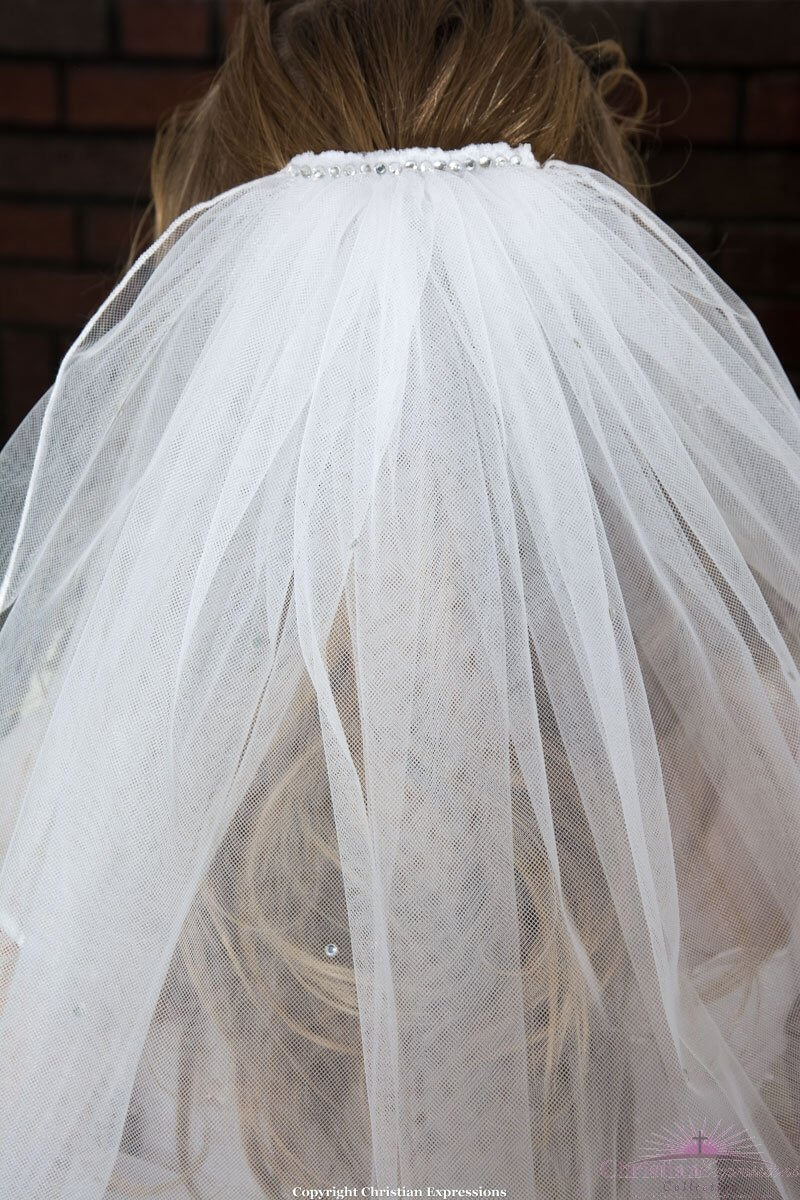 communion veil with comb