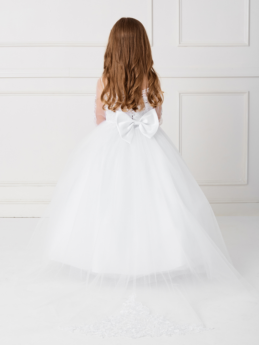 first communion dress with train