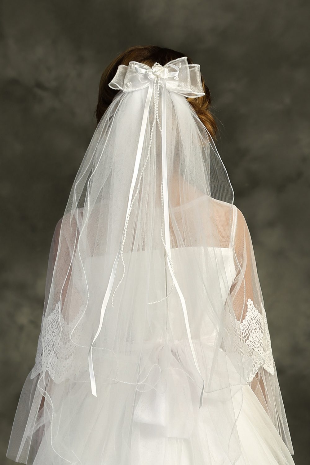 Bow Comb First Communion Veil