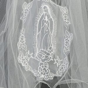 Catholic First Communion Veil with Our Lady of Guadalupe