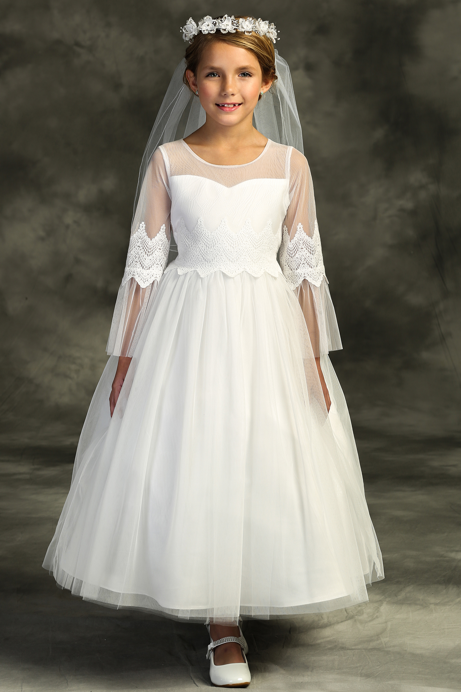 holy communion dress with sleeves