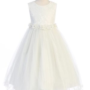 Lace Glitter Tulle First Communion Dresses