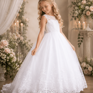 communion dresses brown thomas Lace Holy Dress with Train Color:FOLIAGE SKETCH SAND Tie Optional Wedding Gown military Find your style. Wedding dress