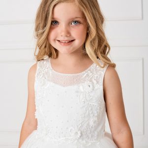 Modern Ankle Length Lace Mesh Top First Communion Dress for 2020