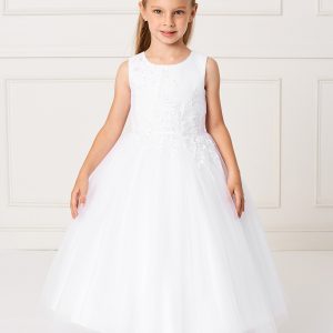 New Style Ankle Length Lace Mesh First Communion Dress