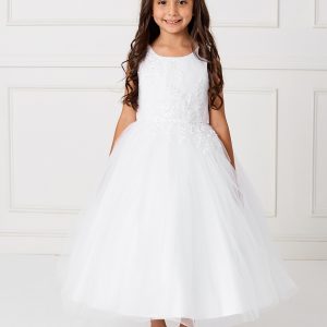 New Style Ankle Length Lace Mesh Pretty First Communion Dress
