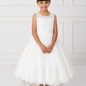 Satin First Communion Dress with Lace Train New for 2020