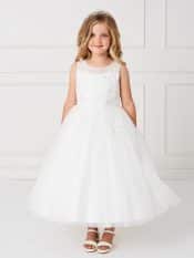 Stylish Ankle Length Lace Mesh First Communion Dress for 2020