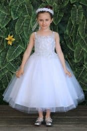 Silver Design Bodice First Communion Dress
