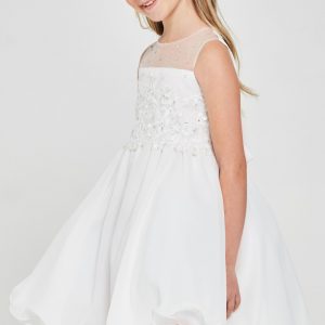 Floral embroidered Chiffon Communion Dress