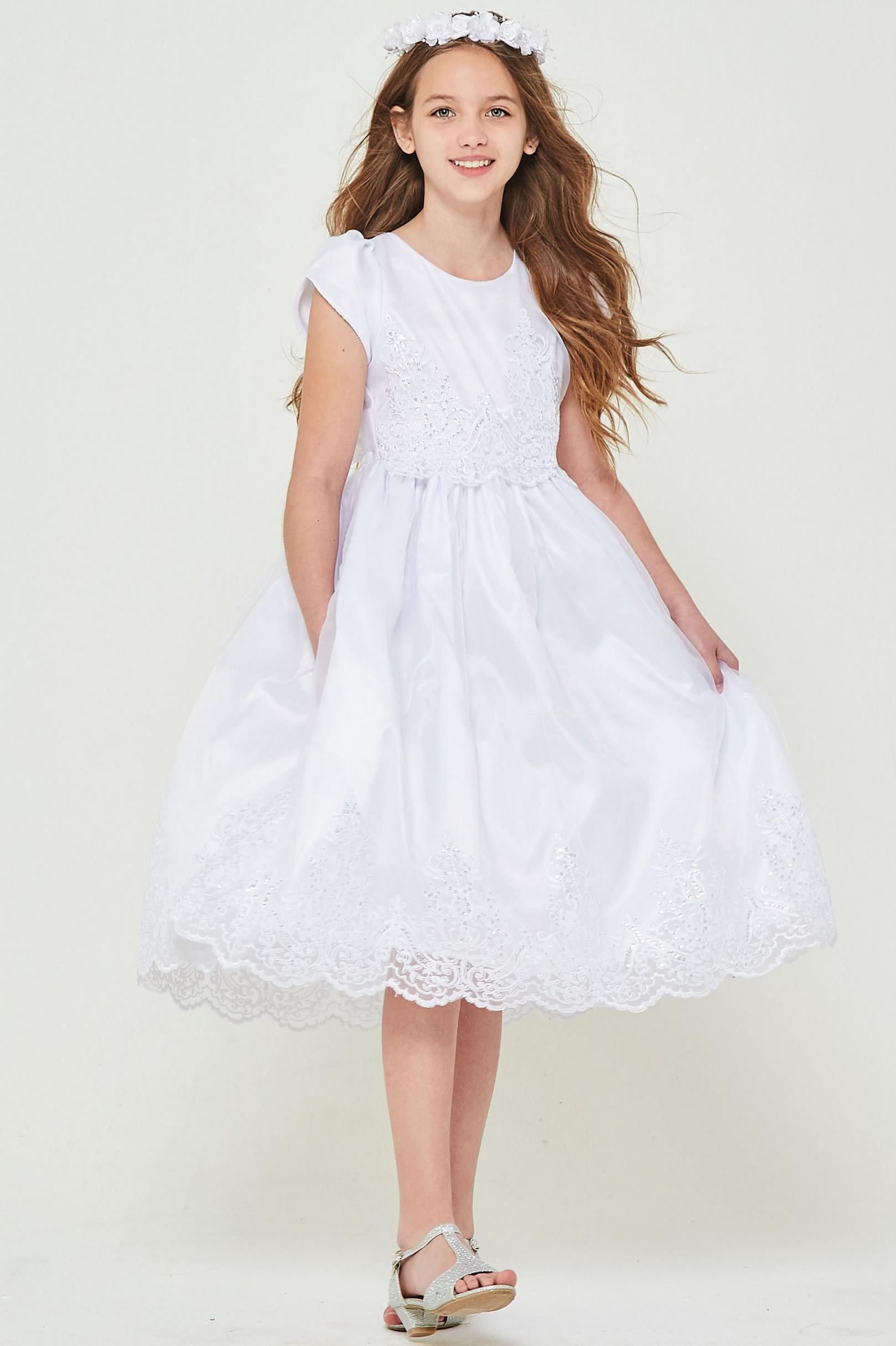 short first communion dresses