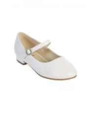 White First Communion Shoes with Strap