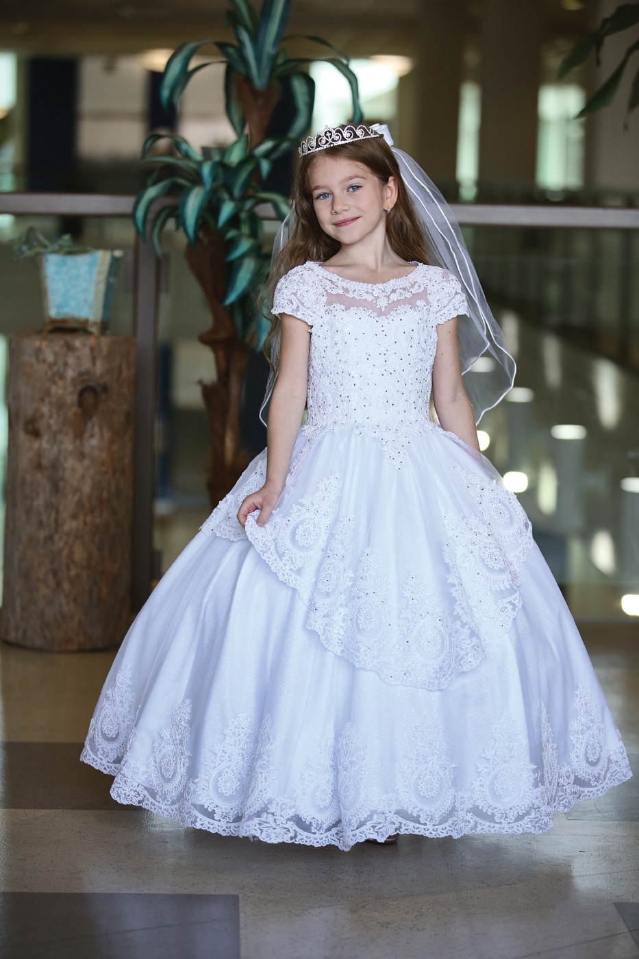 Girls First Communion Dress With Sleeves At Bertha Arrington Blog