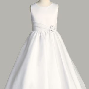 A Line First Communion Dress crystal organza skirt