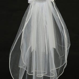 First Communion Veils Crystal flowers, beads & rhinestone accents