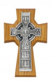 6 in Walnut Celtic High Cross Boxed