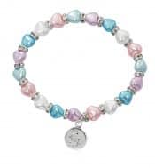 Multi Baby Stretch Bracelet and Sterling Angel Boxed