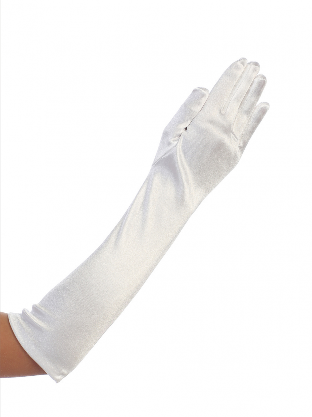 Below Elbow Satin First Communion Gloves