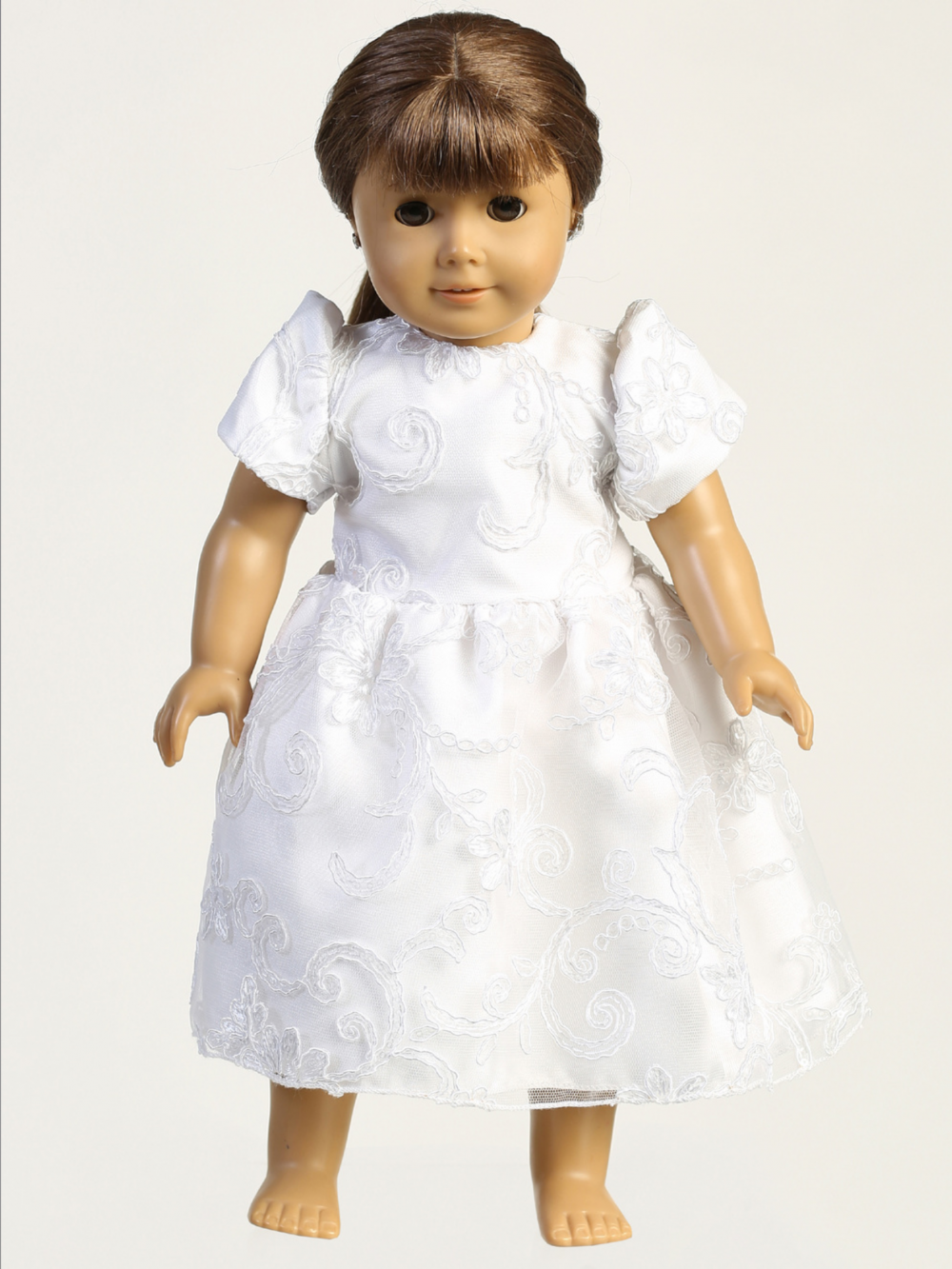 First Communion Doll Corded tulle with sequins